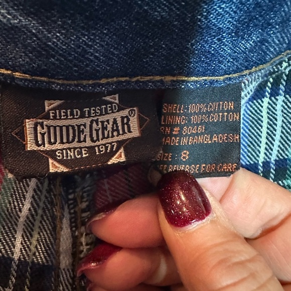 Guide Gear Women's Jeans Sz 8 Med Wash Plaid Flannel Lined Straight Leg Denim - Picture 7 of 10